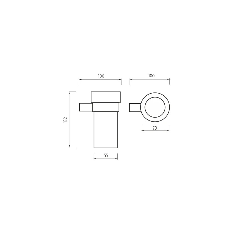 Držák na kartáčky BORMO chrom, keramika, Nimco BR 11058KN-26