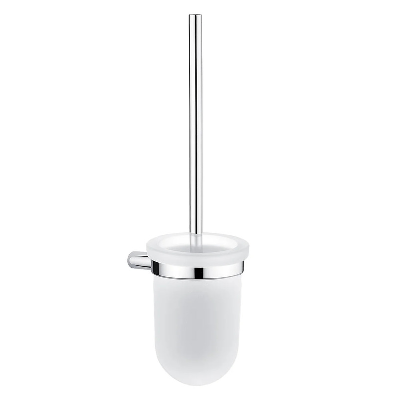 Toaletní WC kartáč BORMO 98 x 157 x 345 mm, chrom, sklo, Nimco BR 11094WN-26