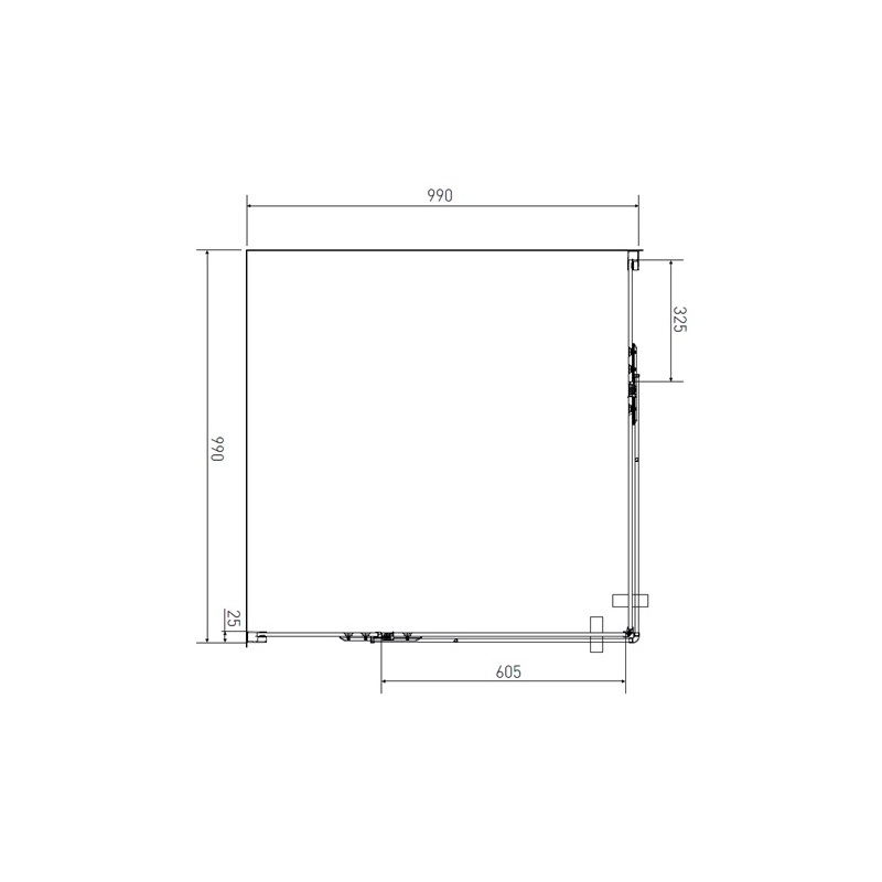Sprchový kout Brix 100 x 100 cm, sklo čiré, profil aluchrom, čtverec, Lansanit HRY11