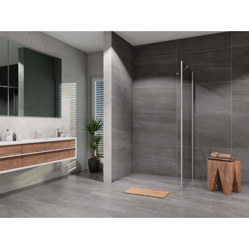 Sprchová stěna Brix 1000 mm, sklo čiré, profil chrom, Lansanit LAN05021