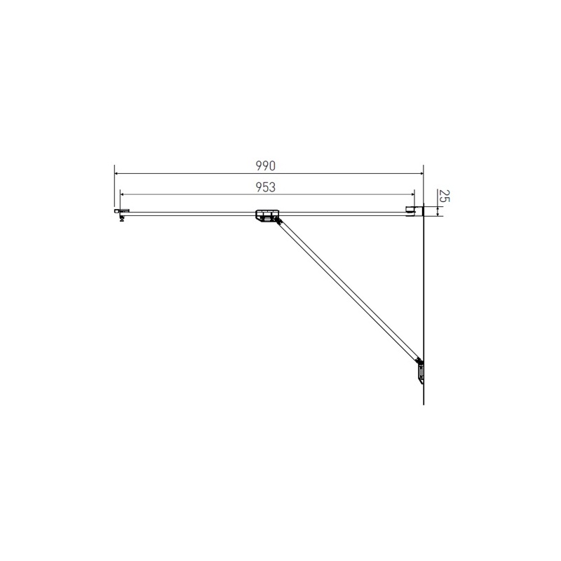 Sprchová stěna Brix 1000 mm, sklo čiré, profil chrom, Lansanit LAN05021