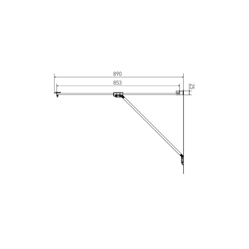 Sprchová stěna Brix 900 mm, sklo čiré, profil chrom, Lansanit LAN05023