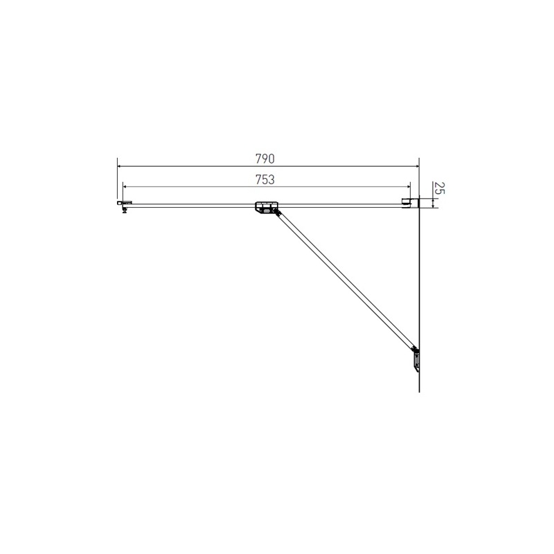 Sprchová stěna Brix 800 mm, sklo čiré, profil chrom, Lansanit LAN05022