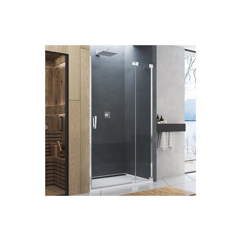 Sprchové dveře CADURA CA13 P 900 mm, sklo čiré, profil aluchrom, pravé, SanSwiss CA13D0905007