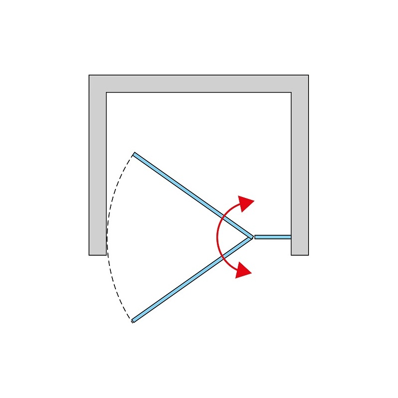 Sprchové dveře CADURA CA13 P 900 mm, sklo čiré, profil aluchrom, pravé, SanSwiss CA13D0905007