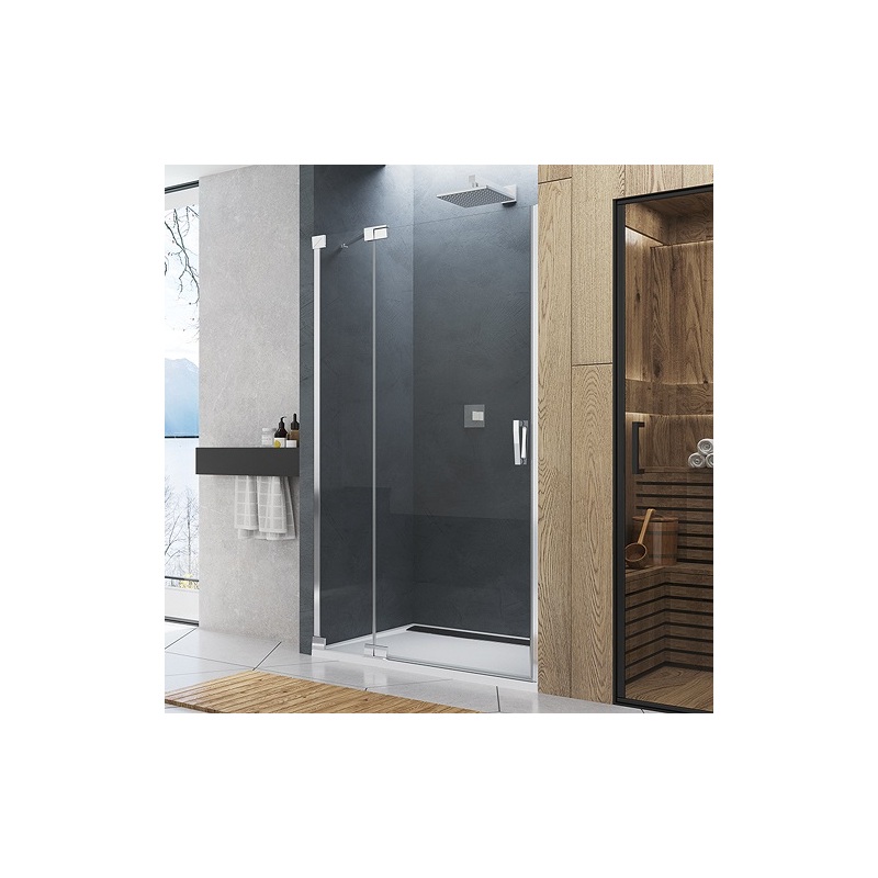 Sprchové dveře CADURA CA13 L 900 mm, sklo čiré, profil aluchrom, levé, SanSwiss CA13G0905007