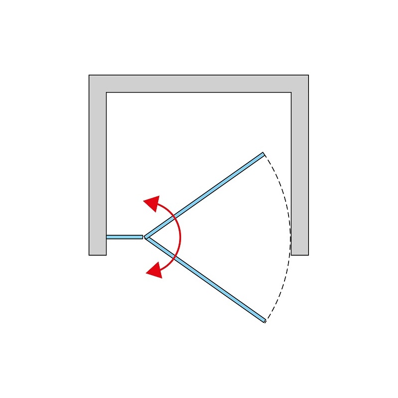 Sprchové dveře CADURA CA13 L 900 mm, sklo čiré, profil aluchrom, levé, SanSwiss CA13G0905007
