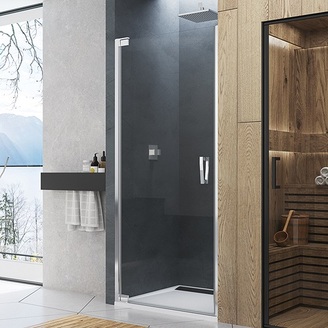 Sprchové dveře CADURA CA1C L 800 mm, sklo čiré, profil aluchrom, levé, SanSwiss CA1CG0805007