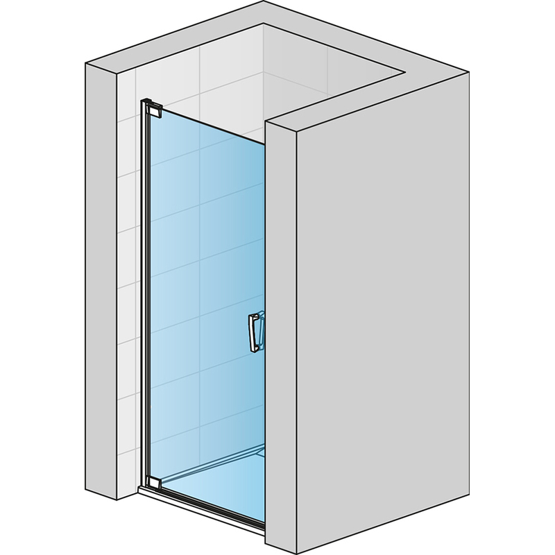 Sprchové dveře CADURA CA1C L 900 mm, sklo čiré, profil aluchrom, levé, SanSwiss CA1CG0905007