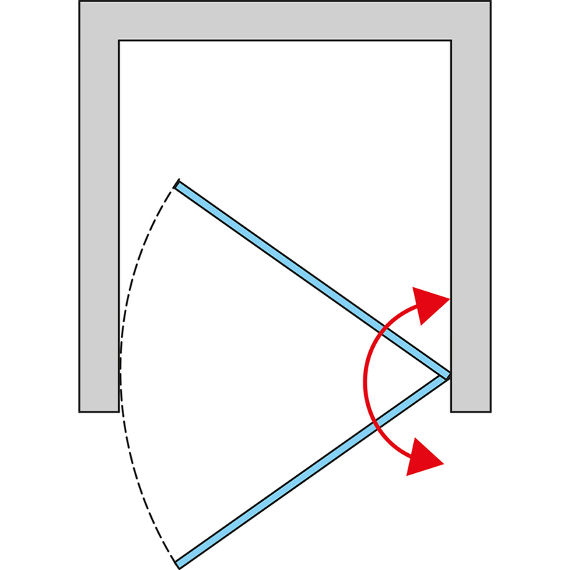 Sprchové dveře CADURA CA1C P 800 mm, sklo čiré, profil černý, pravé, SanSwiss CA1CD0800607