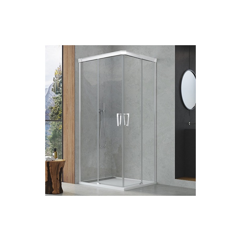 Sprchové dveře CADURA CAE2 P 900 mm, sklo čiré, profil aluchrom, pravé, SanSwiss CAE2D0905007