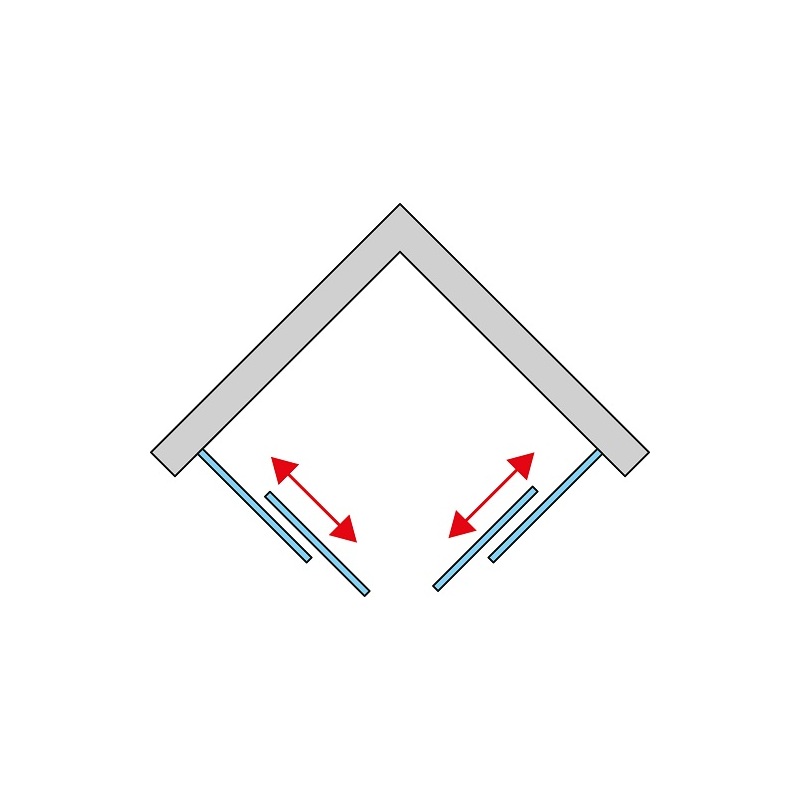 Sprchové dveře CADURA CAE2 P 900 mm, sklo Shade, profil bílý mat, pravé, SanSwiss CAE2D0900968