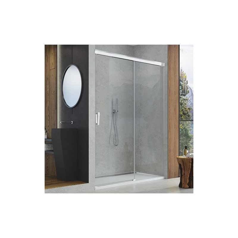 Sprchové dveře CADURA CAS2 P 1100 mm, sklo čiré, profil aluchrom, pravé, SanSwiss CAS2D1105007