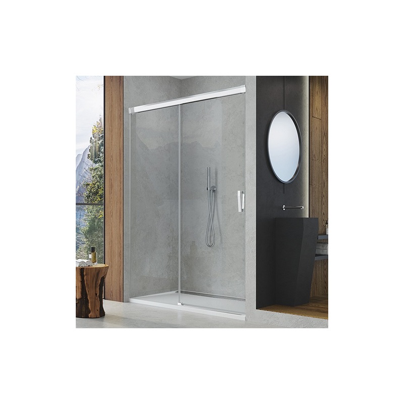 Sprchové dveře CADURA CAS2 L 1100 mm, sklo čiré, profil aluchrom, levé, SanSwiss CAS2G1105007