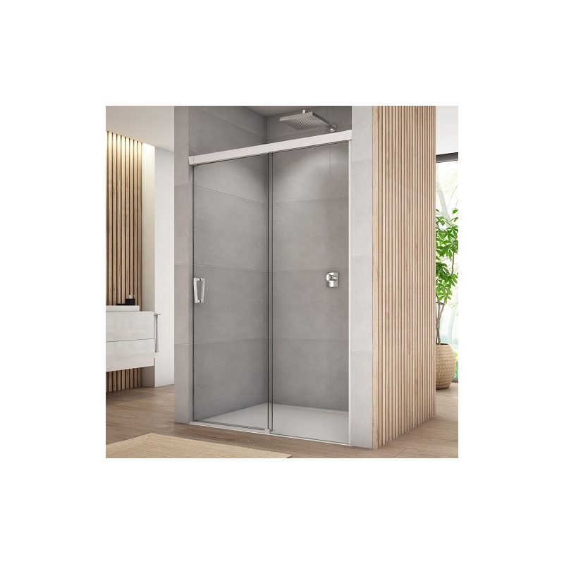 Sprchové dveře CADURA CAS2 P 1400 mm, sklo čiré, profil bílý mat, pravé, SanSwiss CAS2D1400907