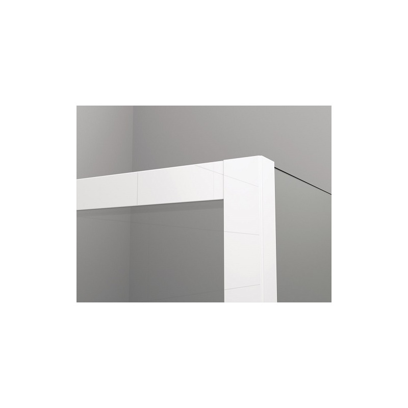 Sprchové dveře CADURA CAS2 P 1400 mm, sklo čiré, profil bílý mat, pravé, SanSwiss CAS2D1400907