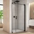 Sprchové dveře CADURA CA31C P 1400 mm, sklo čiré, profil černý, pravé, SanSwiss CA31CD1400607