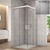 Sprchové dveře CADURA CAE2 P 900 mm, sklo Shade, profil bílý mat, pravé, SanSwiss CAE2D0900968