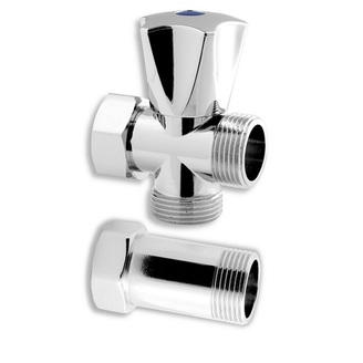 Ventil rohový pračkový 3/4 x 3/4 x 3/4 s mezikusem, Novaservis Z250 (CF3019)