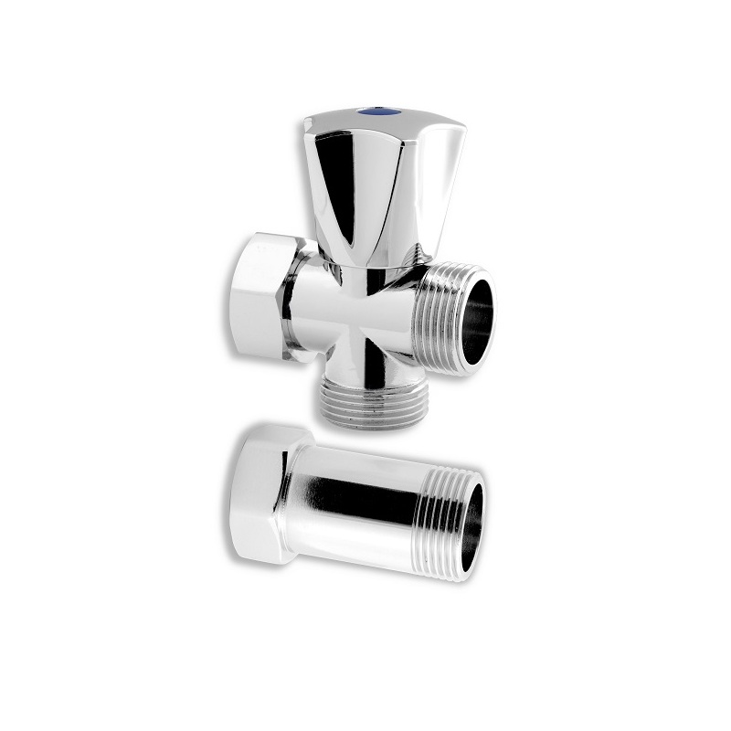 Ventil rohový pračkový 3/4 x 3/4 x 3/4 s mezikusem, Novaservis Z250 (CF3019)