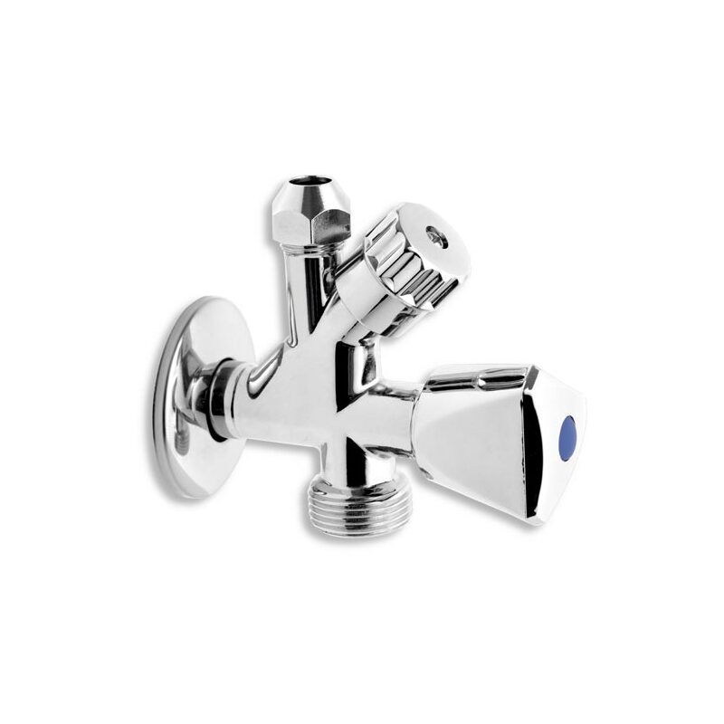 Ventil rohový kombinovaný 1/2 x 3/8 x 3/4, pro pračku se zpětnou klapkou, Novaservis CF5104