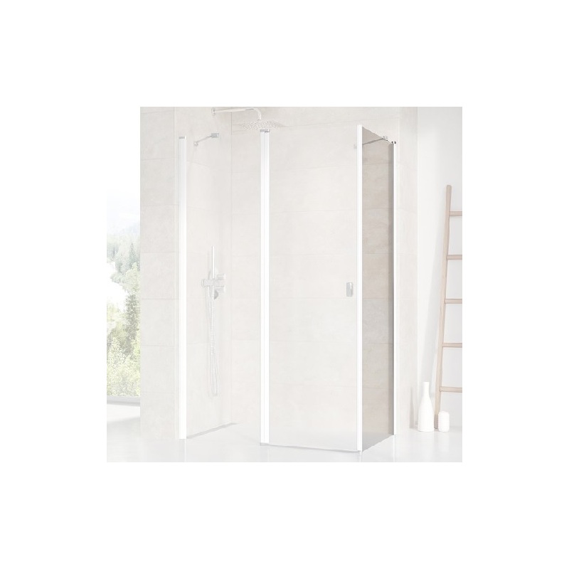 Sprchová stěna pevná Chrome CPS 800 mm, sklo transparent, profil bílý, Ravak, 9QV40100Z1