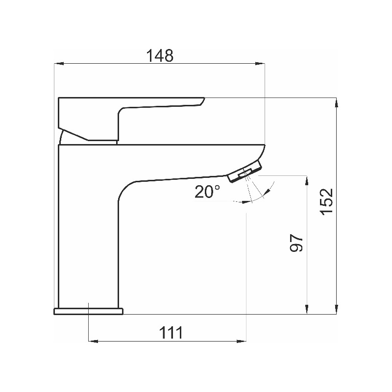 Bidetová/Umyvadlová baterie Metalia 58, chrom, stojánková, bez výpusti, Novaservis 58015,0
