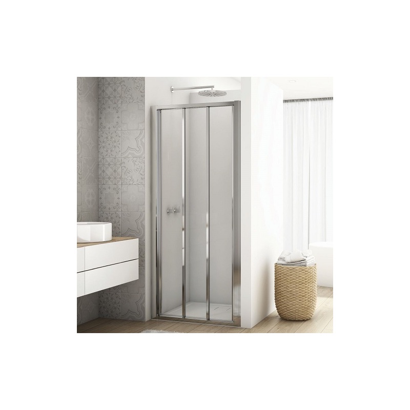 Sprchové dveře DIVERA D22S3 900 mm, sklo čiré, profil aluchrom, SanSwiss D22S30905007