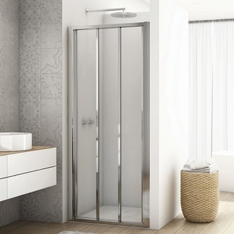Sprchové dveře DIVERA D22S3 900 mm, sklo čiré, profil aluchrom, SanSwiss D22S30905007