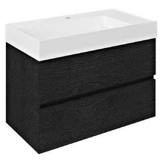 Umyvadlová skříňka Odetta, 82 × 50 × 43,5 cm, dub černý, Sapho DT085-1818