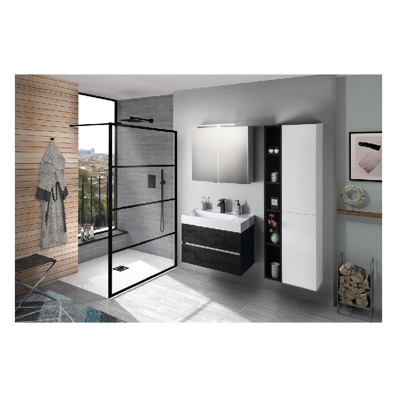 Umyvadlová skříňka Odetta, 82 × 50 × 43,5 cm, dub černý, Sapho DT085-1818