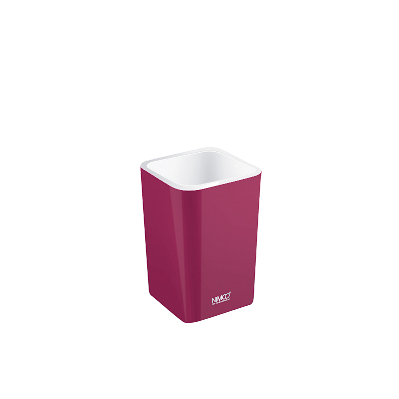 Pohárek na kartáčky Eli, polyresin - fialová burgun, Nimco, EL 3058-45