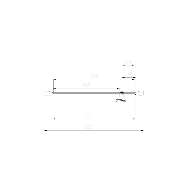 Sprchový kout Elisa 90 x 90 cm, sklo čiré, profil aluchrom, čtverec, Lansanit PF90-190-C/SPF90-190-C