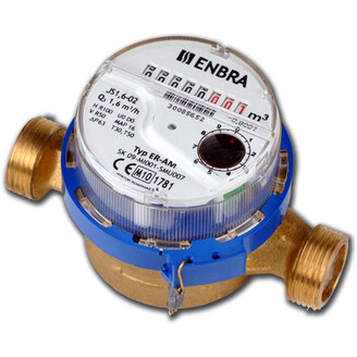 Bytový vodoměr ENBRA ER-AM DN 15, G 3/4, 110 mm, pro studenou vodu, 106015030