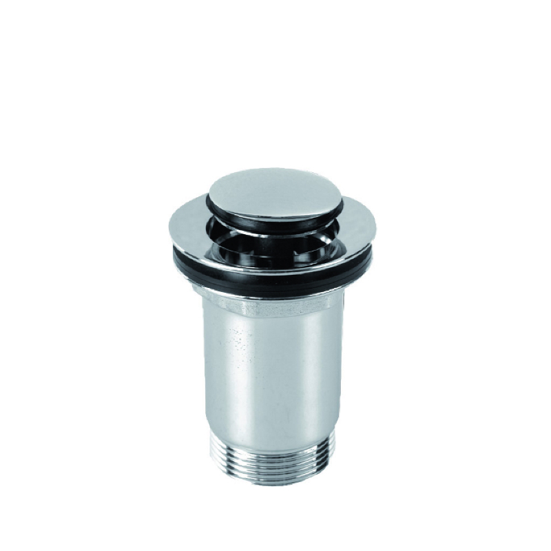 Umyvadlová výpusť 5/4, chrom, click-clack, malá zátka, Plast Brno