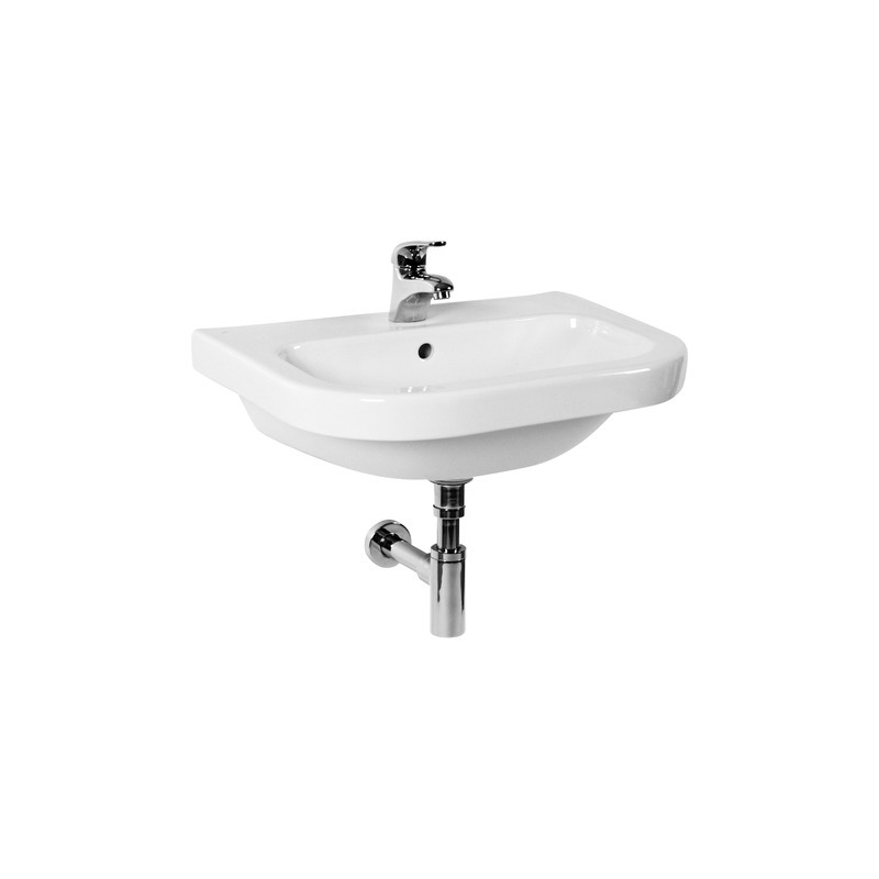 Umyvadlo Deep 55x42 cm, s otvorem, bílé, na stěnu, s přepadem, JIKA, H8126120001041