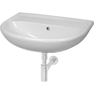 Umyvadlo Lyra Plus 50x41 cm, bez otvoru, bílé, na stěnu, s přepadem, JIKA H8143810001091