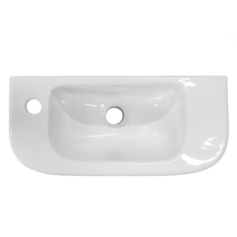 Umyvátko Deep 50x23 cm, s otvorem vpravo, bílé, na stěnu, s přepadem, JIKA, H8156150001061