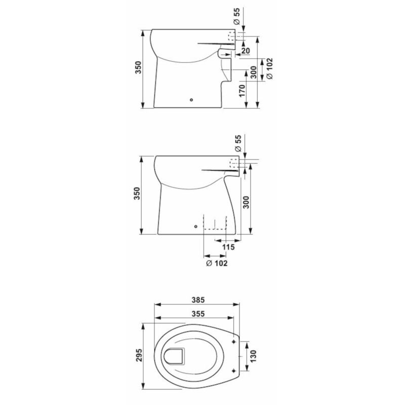 Klozet stojící dětský BABY - odpad svislý, JIKA H8220370000001