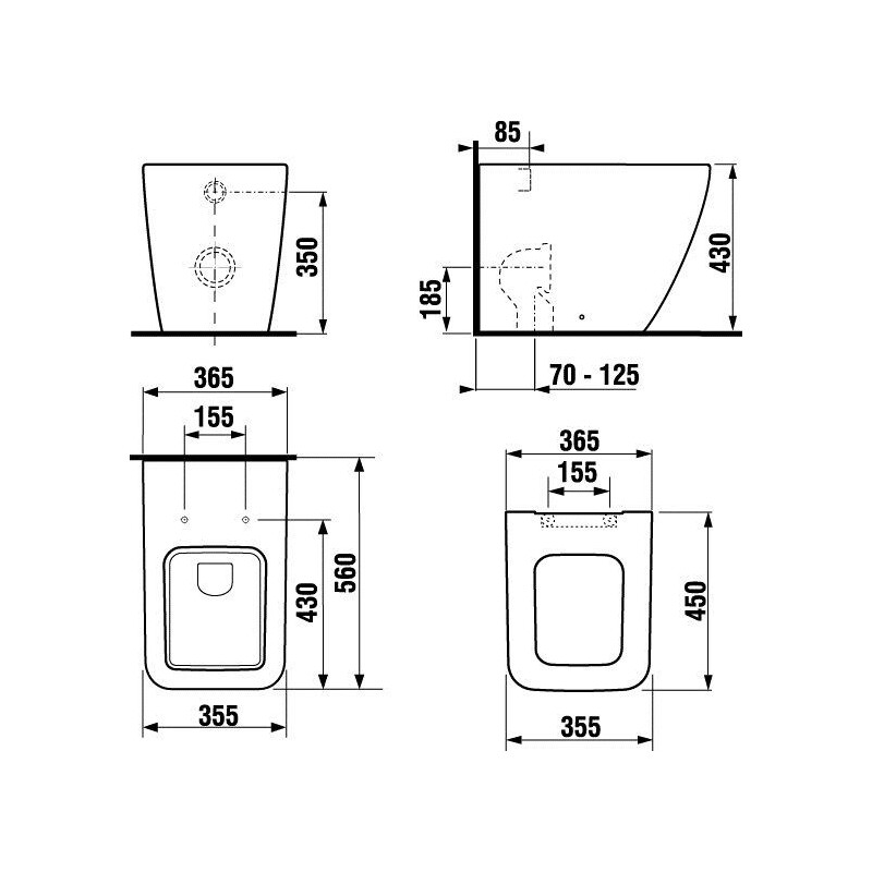 Klozet stojící CUBITO PURE, JIKA H8234240000001