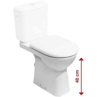 Kombi klozet Deep bez nádržky, vodorovný odpad, bílý, JIKA H8236160000001