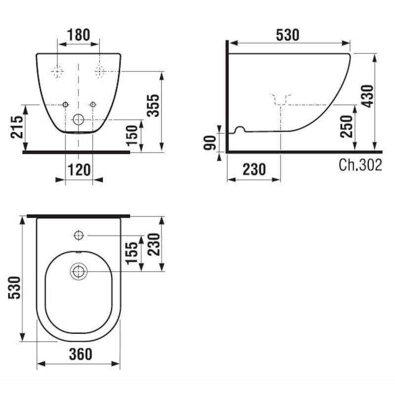 Bidet závěsný MIO, JIKA H8317120003021