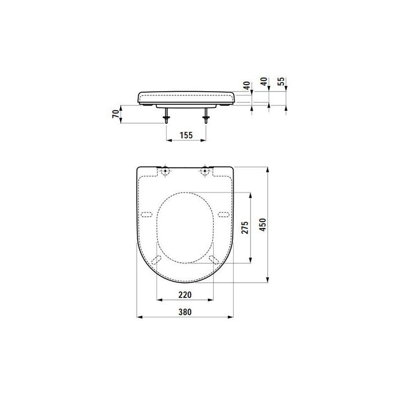 WC sedátko s poklopem Laufen Pro, Soft-Close, bílé, Laufen H8919513000031