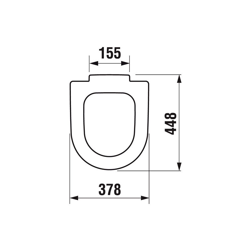 WC sedátko bez poklopu Deep, bílé, Jika H8932823000631