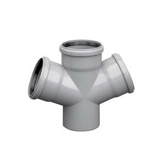 Odbočka dvojitá 45° HTDA 110/110/110 mm, PP, vnitřní kanalizace