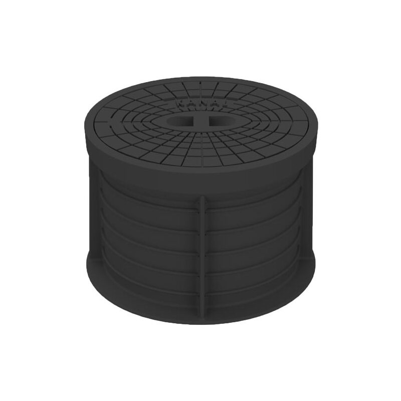 Poklop hydrantový PLASTUS, KANAL, víko černé, můstek, HECKL