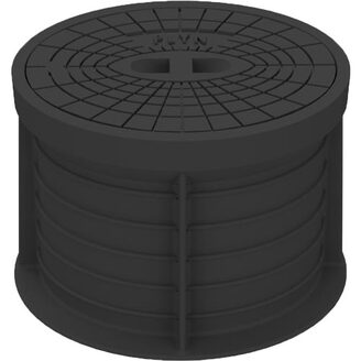 Poklop hydrantový PLASTUS, PLYN, víko černé, můstek, HECKL