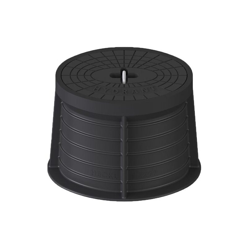 Poklop hydrantový PLASTUS, HYDRANT, víko černé, třmen, HECKL