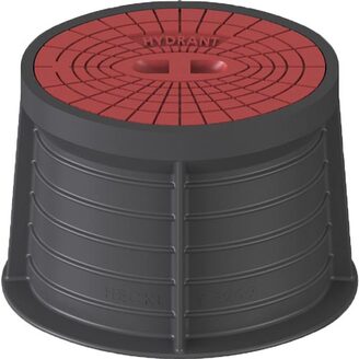 Poklop hydrantový PLASTUS, HYDRANT, víko červené, můstek, HECKL