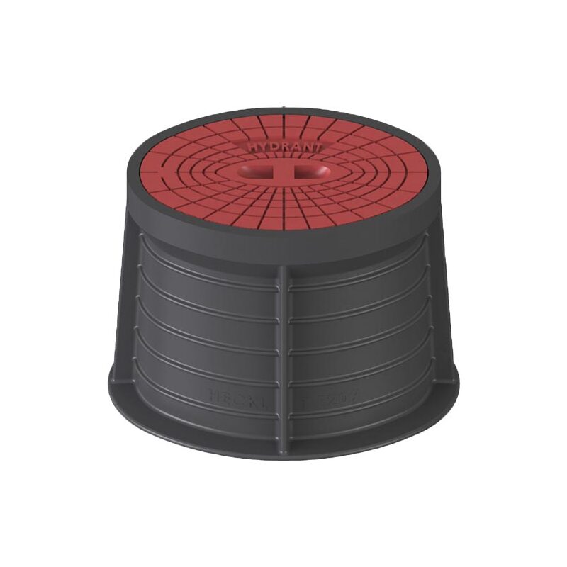 Poklop hydrantový PLASTUS, HYDRANT, víko červené, můstek, HECKL